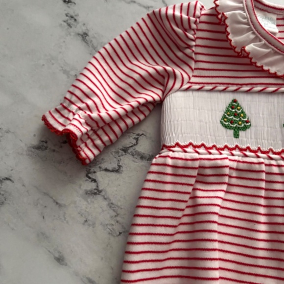 Edgehill Collection Pink and White Striped Kids Nightgown - Picture 4 of 5